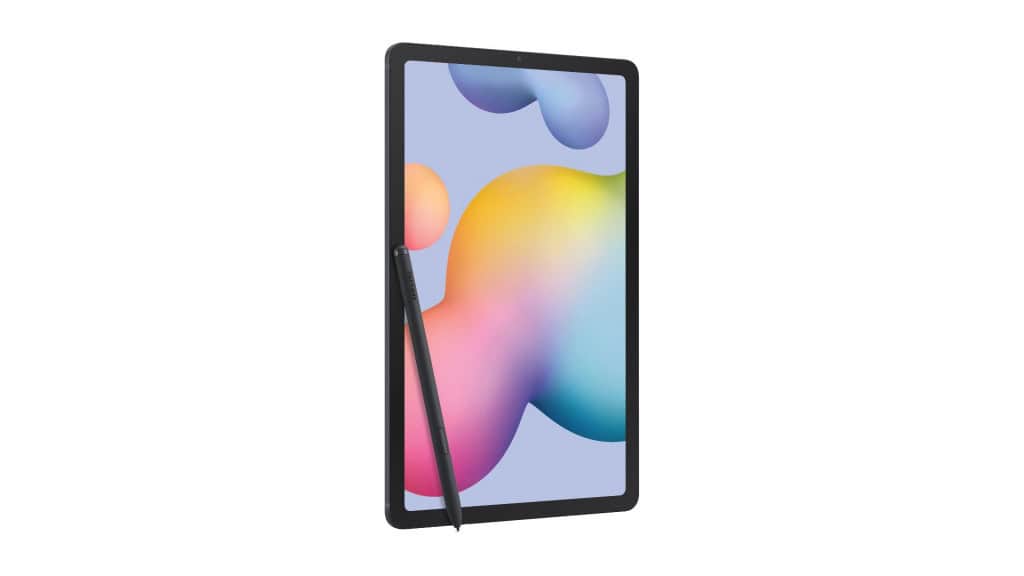 Samsung Galaxy Tab na vertical com caneta S Pen do lado