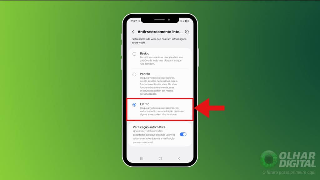 Privacidade no Samsung Internet 
