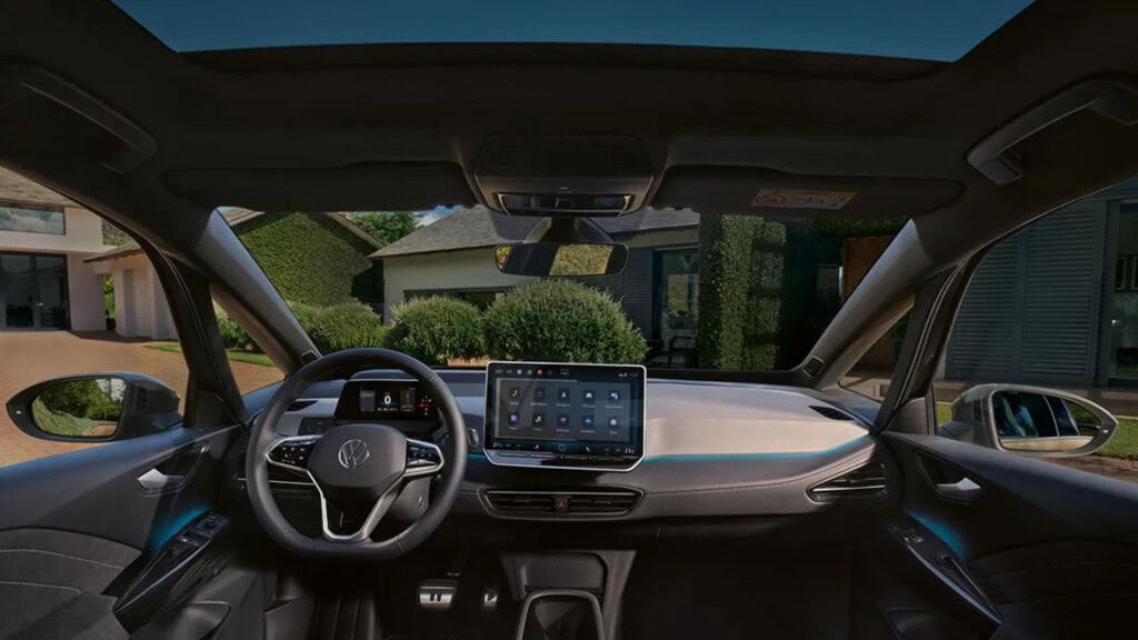 Painel do carro elétrico ID.3, da Volkswagen