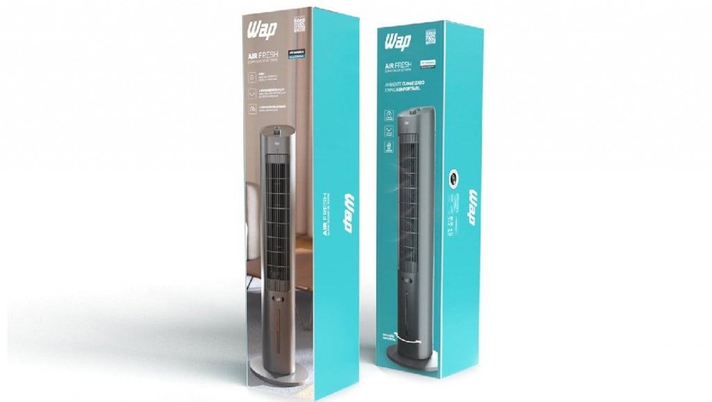 WAP Climatizador de Ar AIR FRESH 4 em 1, com Reservatório para Essência e 3 Níveis de Velocidades, Baixo Ruído, 90W 127V
