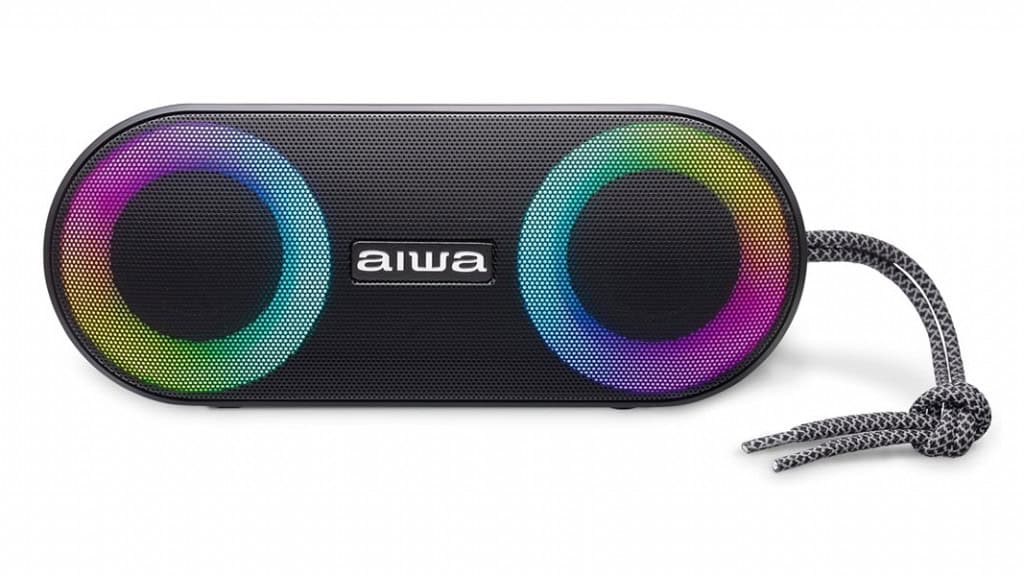 Caixa de Som Speaker, Aiwa, Bluetooth, Luzes Multicores, IP65 - AWS-SP-01