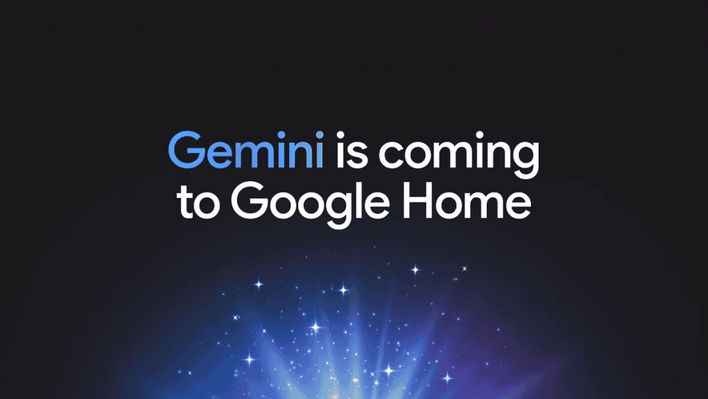 Escrito "Gemini is coming to Google Home"