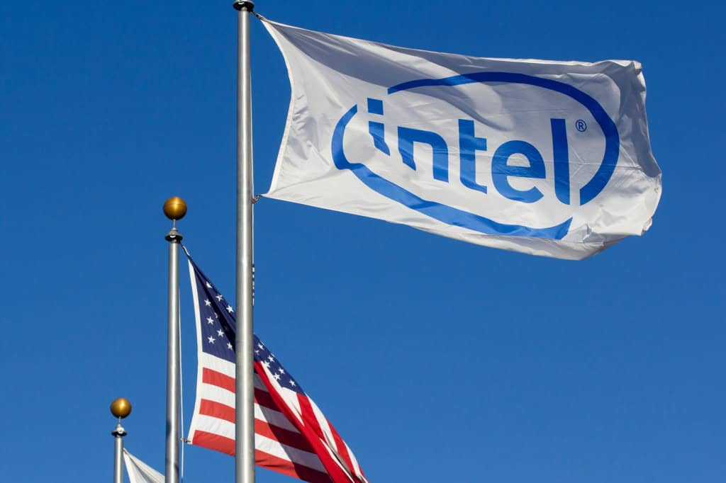 bandeiras da intel e dos EUA