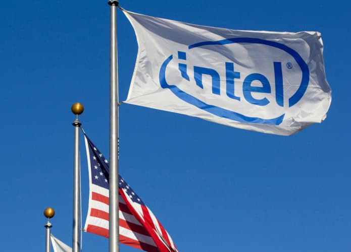 bandeiras da intel e dos EUA