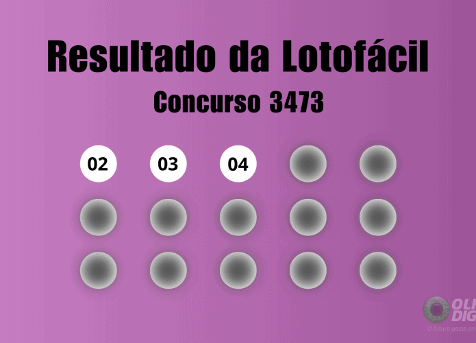 Resultado da Lotofácil concurso 3473