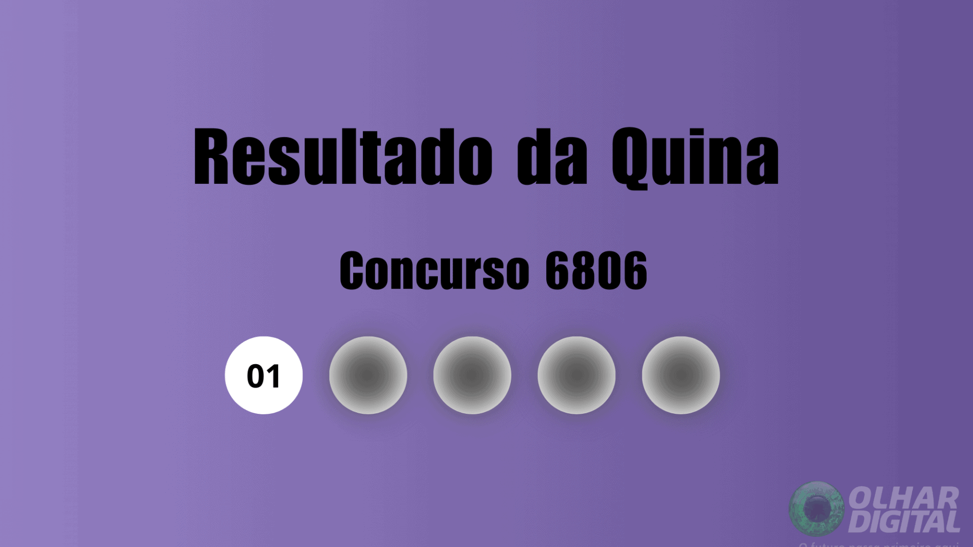 Resultado da Quina concurso 6806
