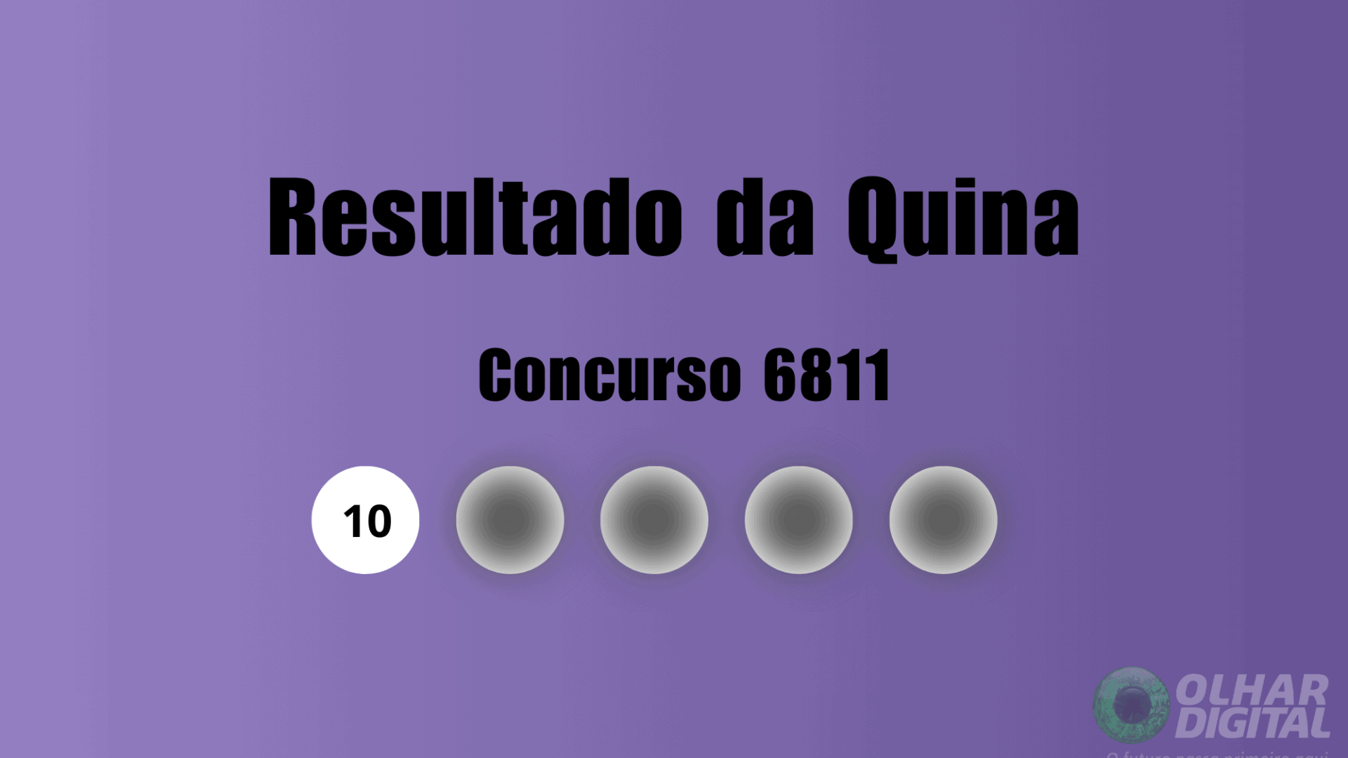 Resultado da Quina concurso 6811