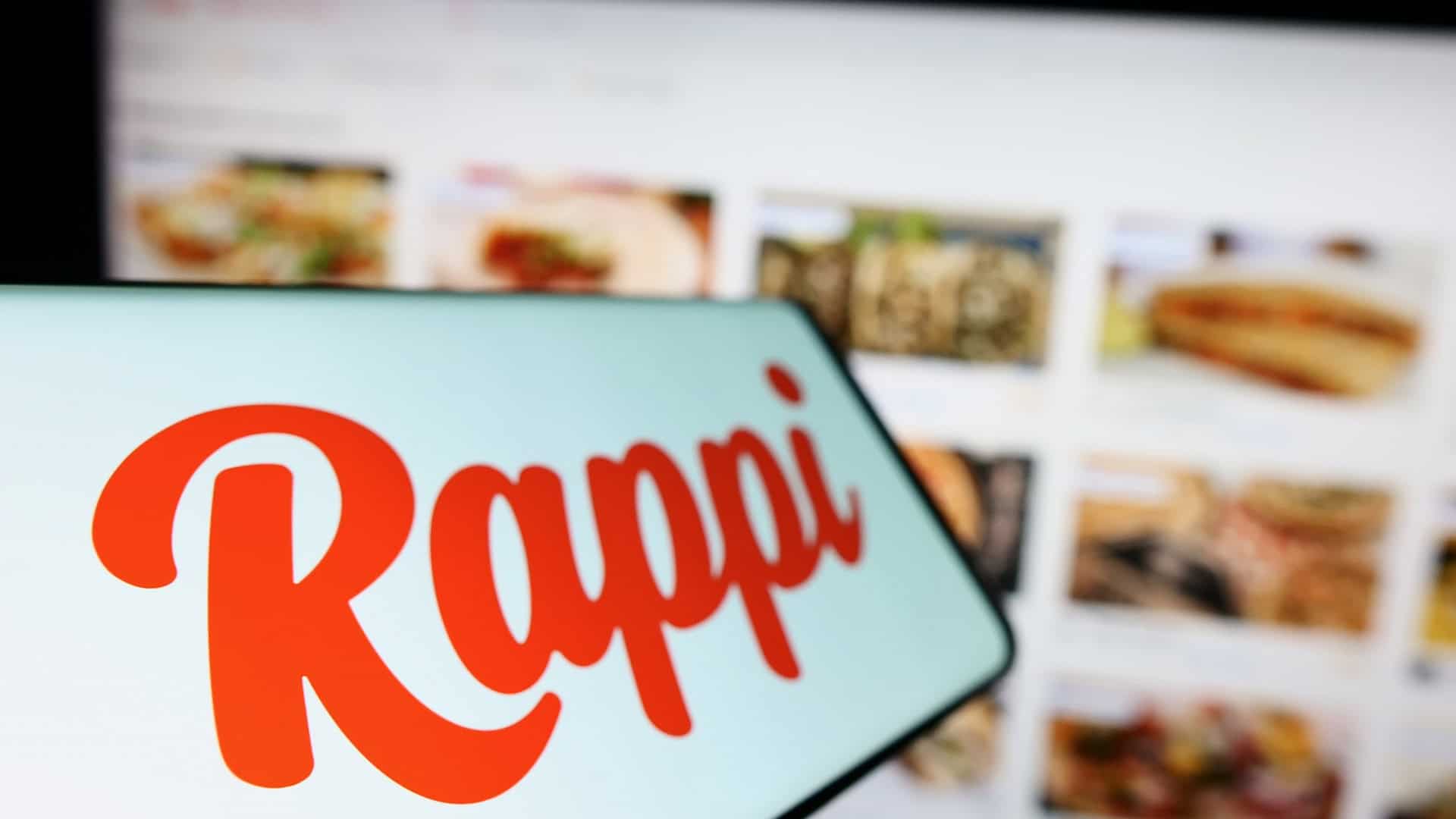 Logo da Rappi em um smartphone