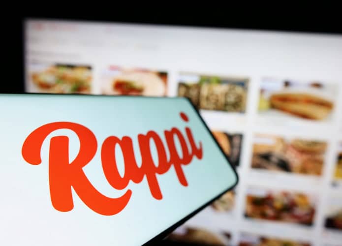 Logo da Rappi em um smartphone