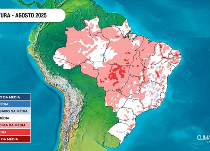 previsão de temperatura para agosto