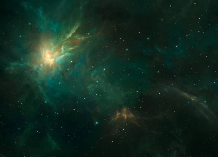 Universo visto por um telescópio