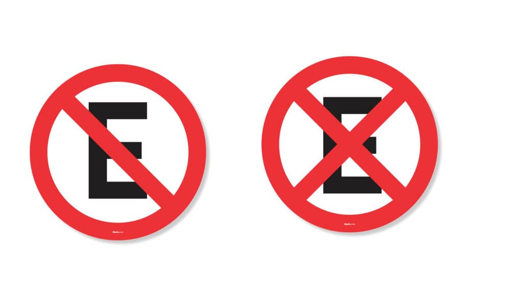 imagem de sinalizações em placas de trânsito Proibido estacionar X Proibido parar e estacionar