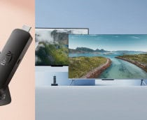 Montagem com imagens de Fire TV Stick 4K Select e smart TVs da Amazon com Alexa+