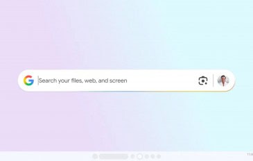 Ilustração de barra de pesquisa do Google para Windows no estilo Spotlight do Mac