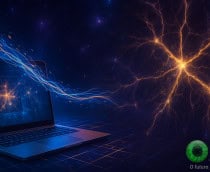 Ilustração de notebook rodando emulador que vai ajudar a estudar o Universo