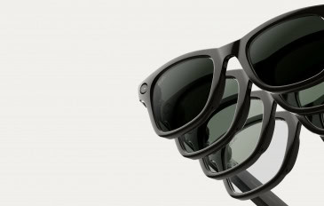 Montagem mostrando segunda geração de óculos inteligentes da Meta desenvolvidos em parceria com a Ray-Ban