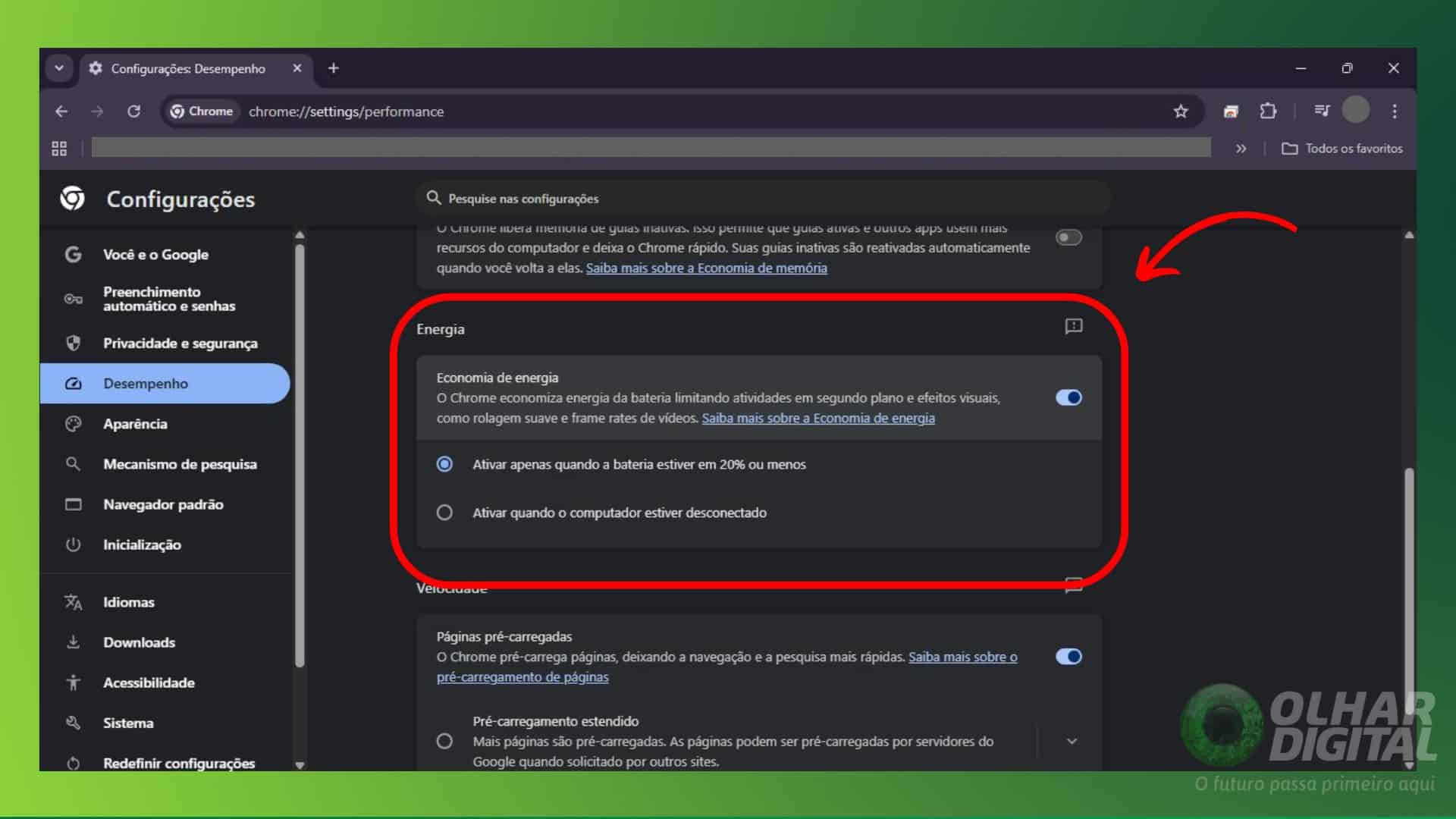 Como reduzir o consumo de bateria pelo navegador Chrome