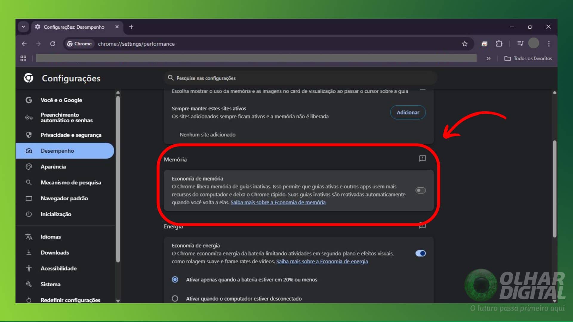 Como reduzir o consumo de bateria pelo navegador Chrome