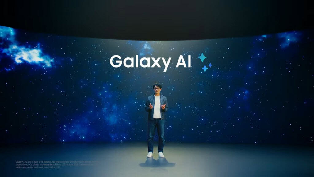 Captura de tela de evento da Samsung no qual se fala sobre Galaxy AI