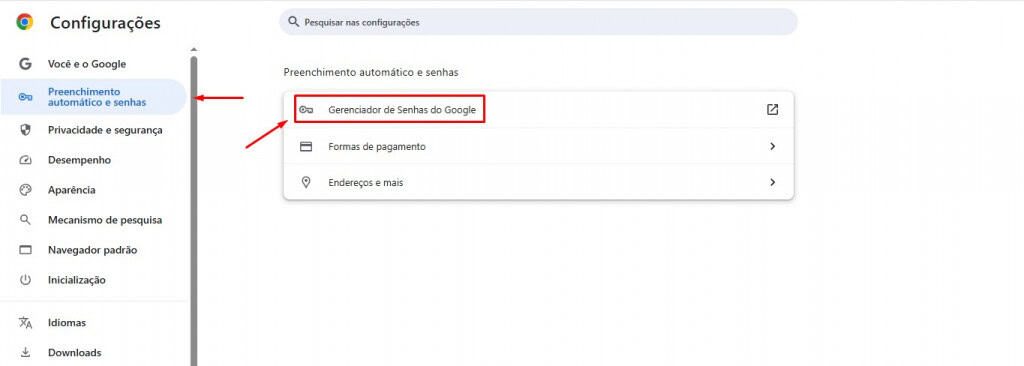 Preenchimento automático do Google Chrome