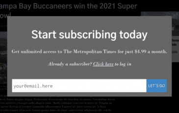 Simulação de paywall
