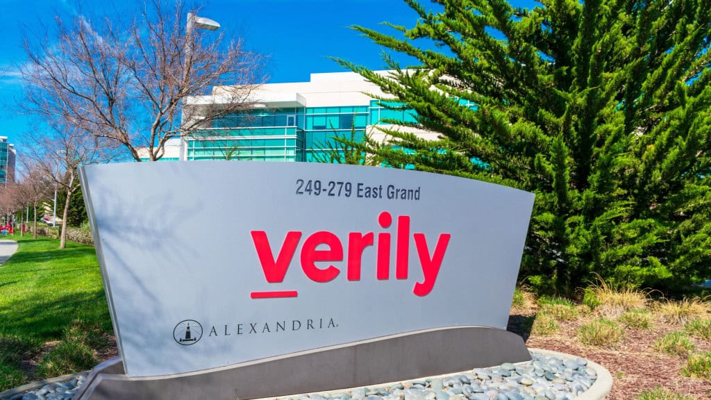 Fachada da Verily, braço de saúde da Alphabet, dona do Google