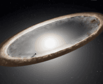 Impressão artística do anel ou disco gigante ao redor de Fomalhaut