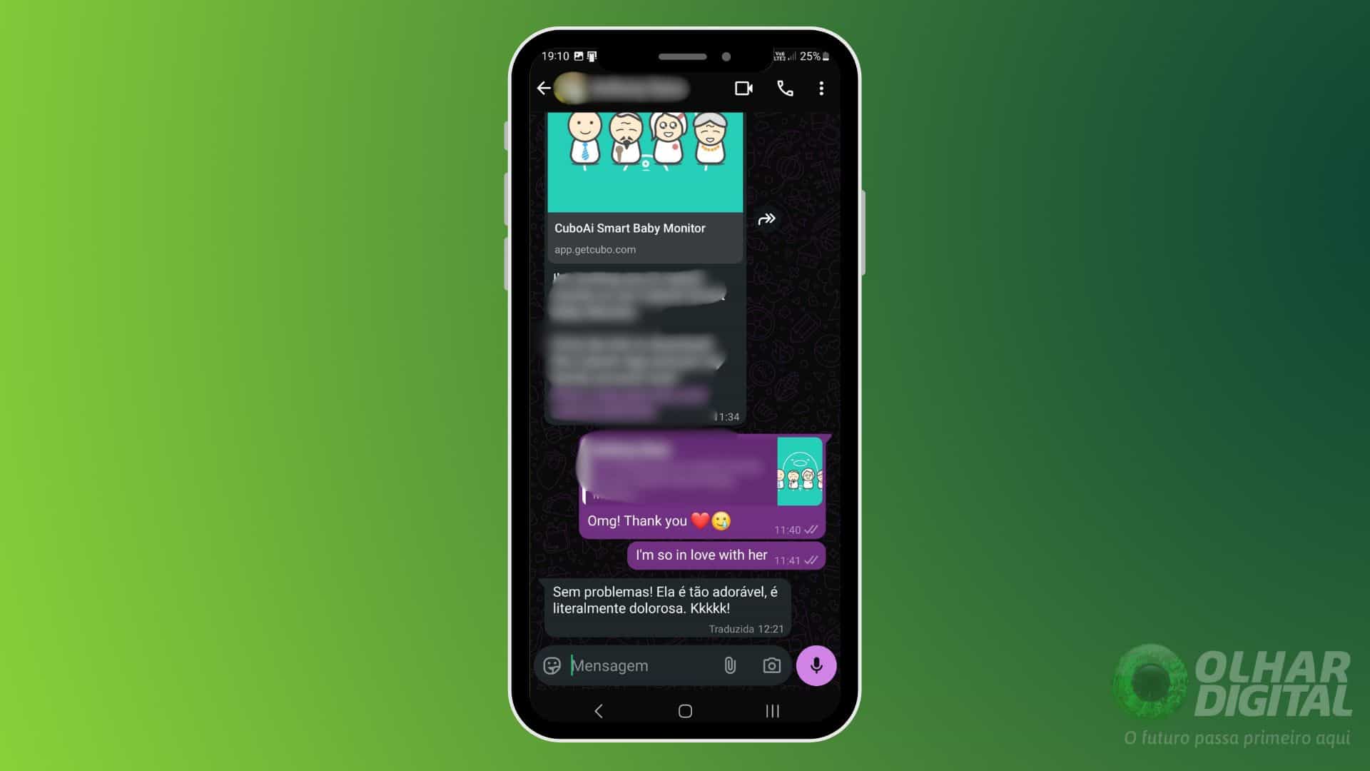 Como traduzir mensagem no WhatsApp - Passo 5