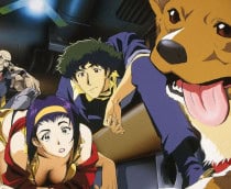 cena do anime Cowboy Bebop com alguns personagens