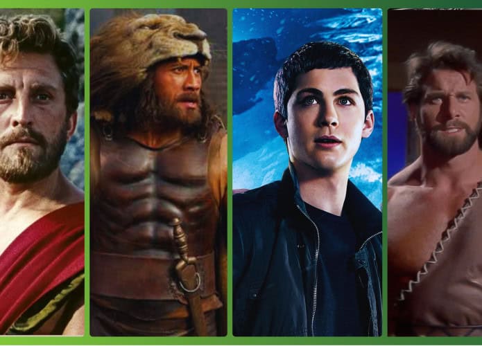 Filmes de mitologia grega: Ulisses, Hercules (2014), Percy Jackson e Hercules (1961)