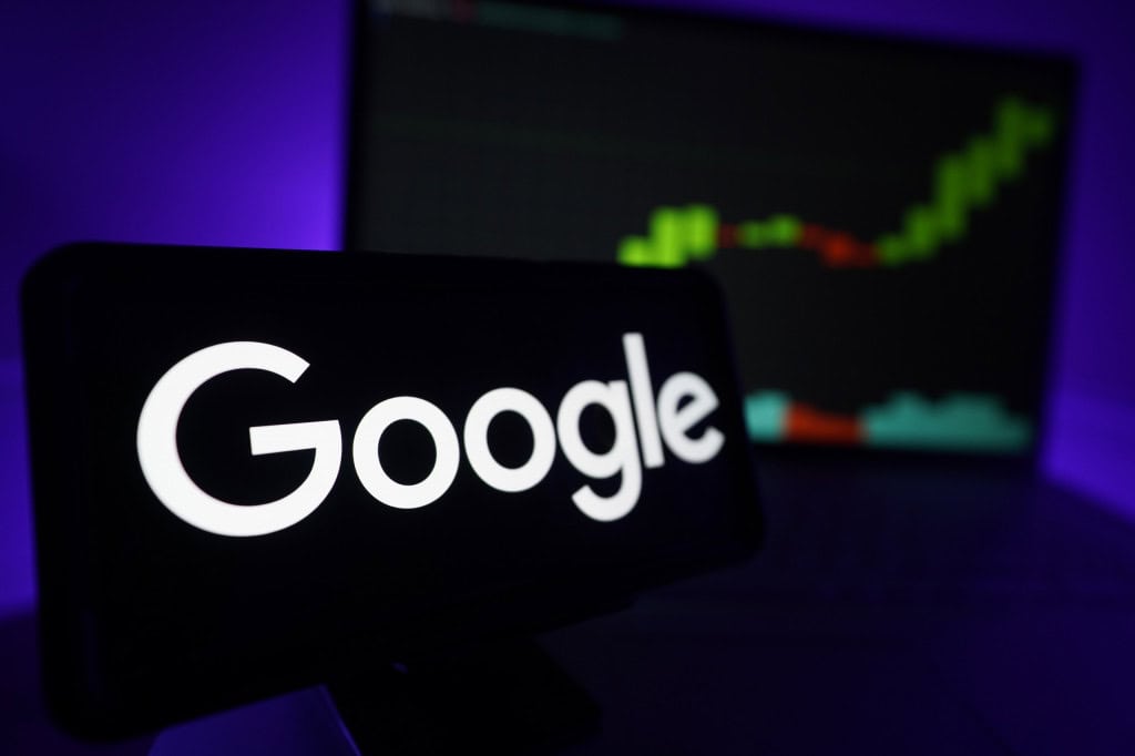 Logo do Google em um smartphone