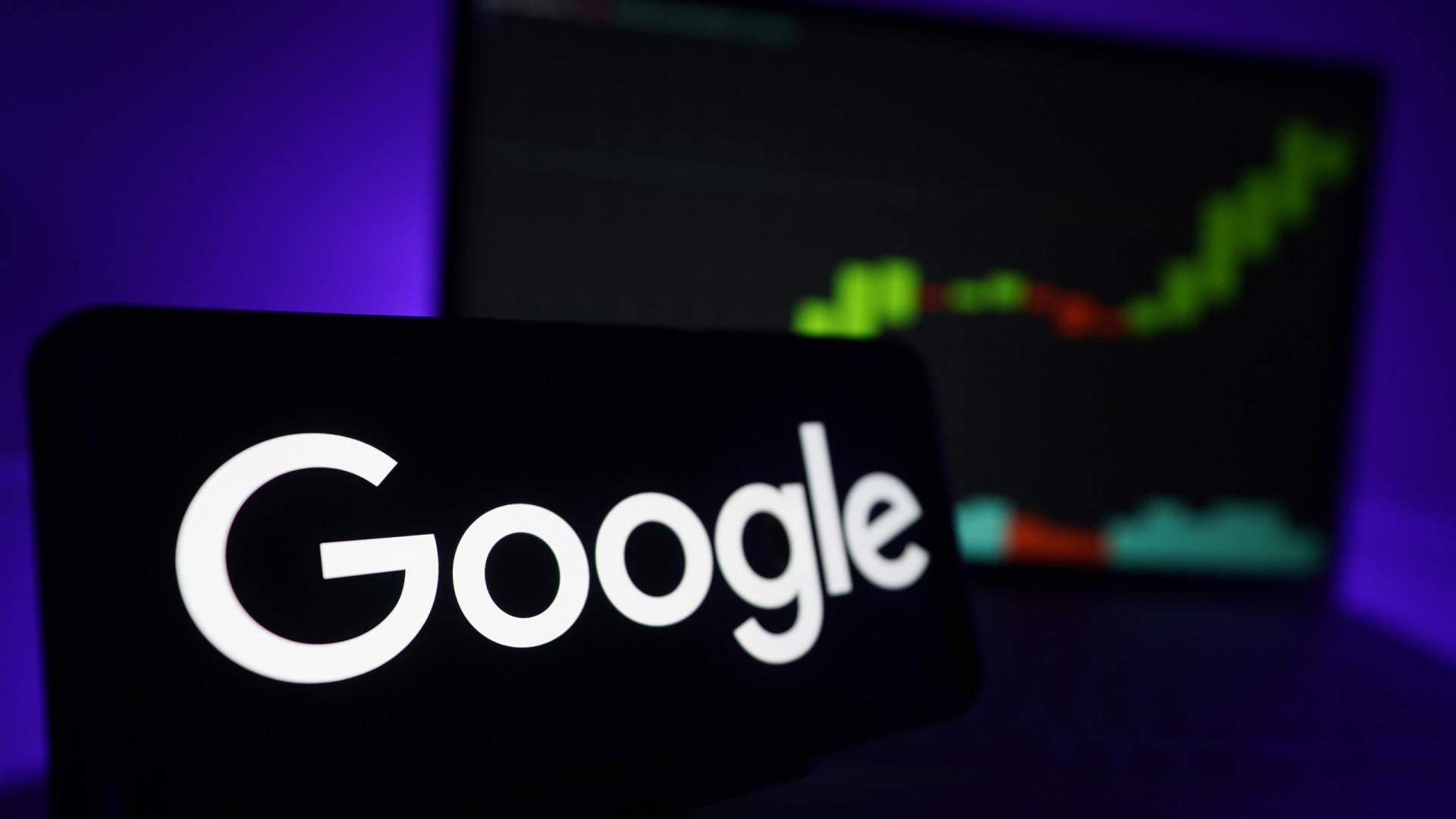Logo do Google em um smartphone