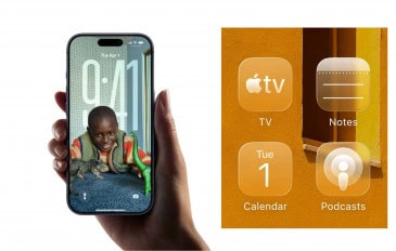 Montagem pessoa usando iPhone