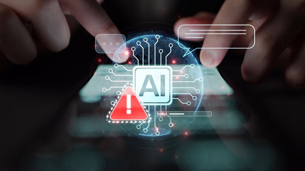 AI com um logo de atenção