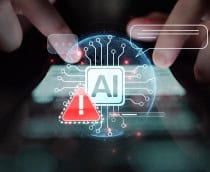 AI com um logo de atenção
