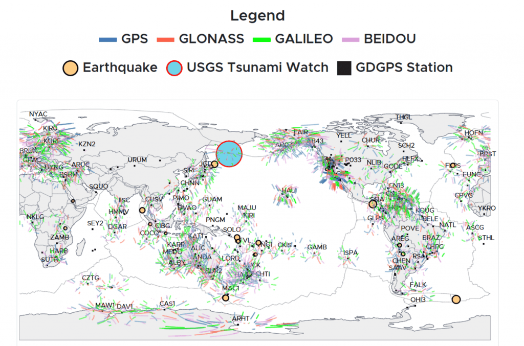 mapa tsunami