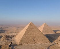 Pirâmides de Gizé no Egito, Vista aérea das Pirâmides de Gizé