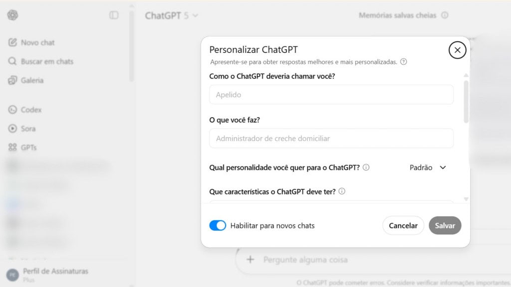 Como personalizar ChatGPT