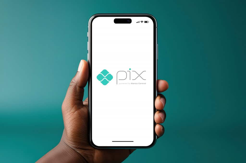 Logo do Pix em um smartphone
