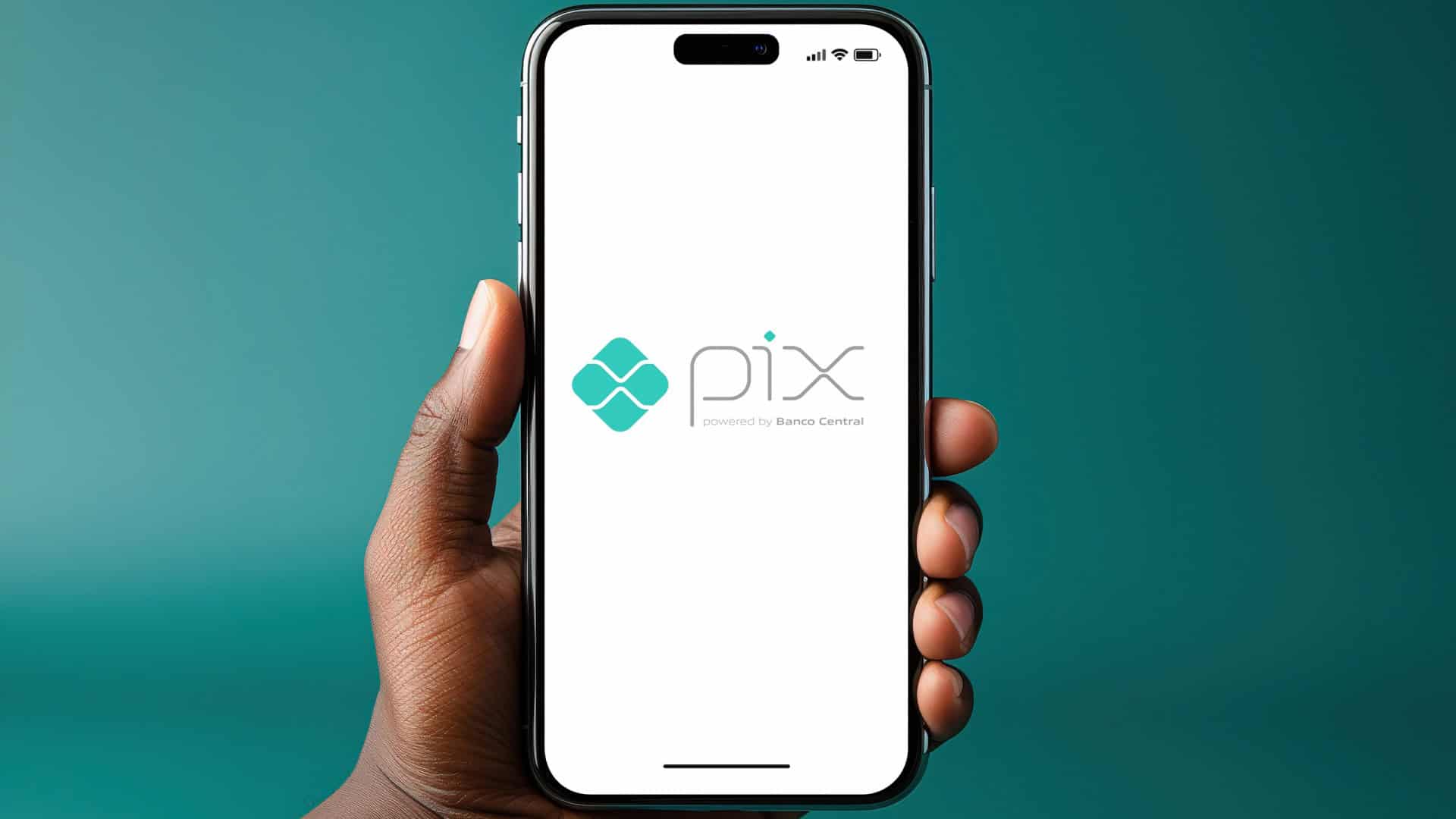 Logo do Pix em um smartphone