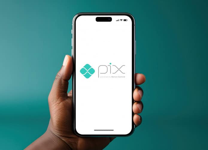 Logo do Pix em um smartphone