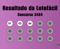 Resultado da Lotofácil concurso 3484
