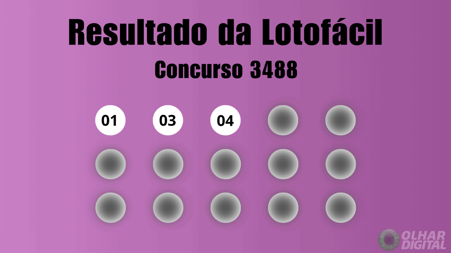 Resultado Lotofácil concurso 3488