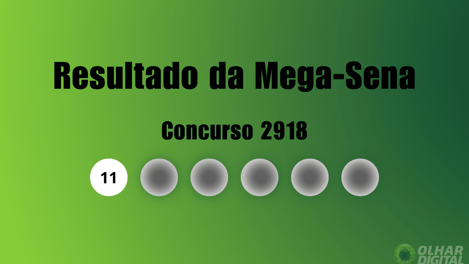 Resultado da Mega-Sena concurso 2918