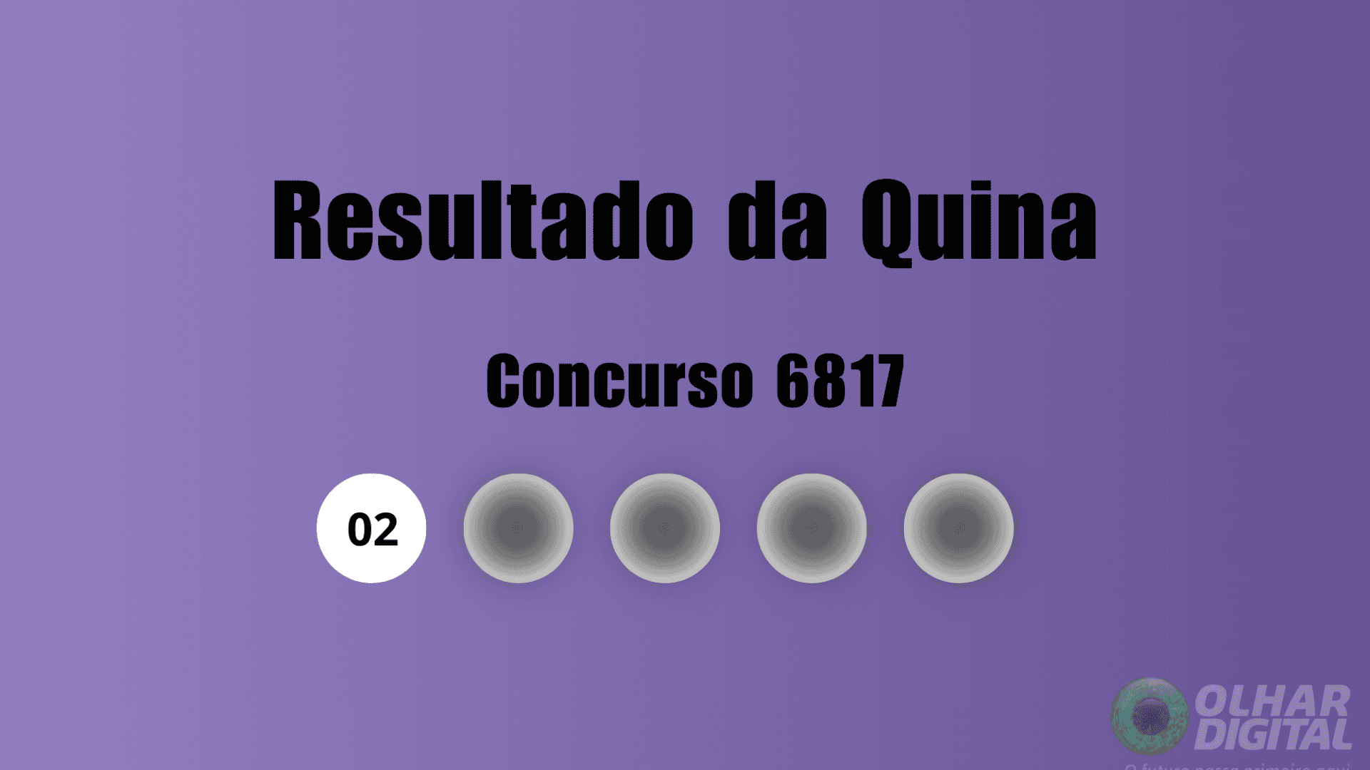 Resultado Quina concurso 6817