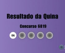 Resultado da Quina 6819 (sexta, 05/09