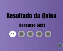 Quina sorteio 6821