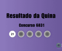 Resultado Quina concurso 6831