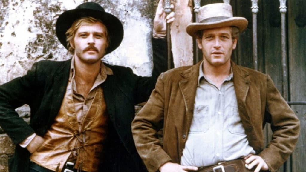 robert redford ao lado de paul newman no filme butch cassidy