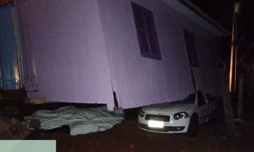tornado que atingiu a cidade de barra bonita, em santa catarina